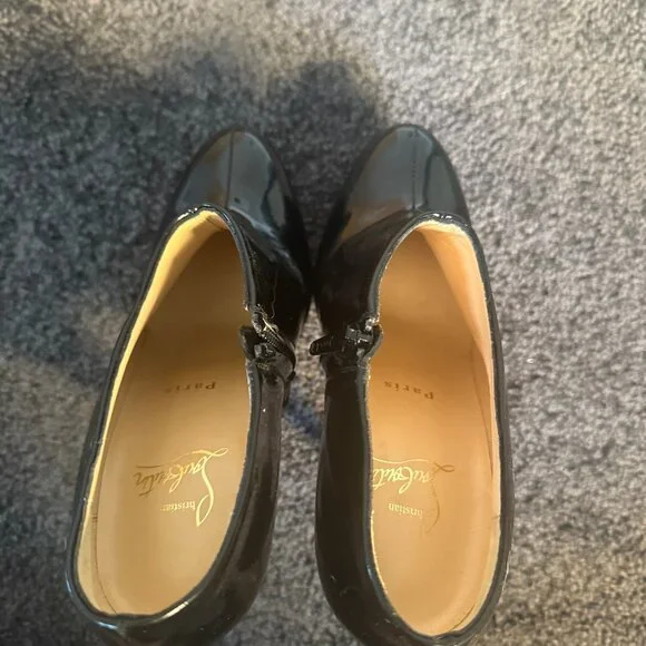 CHRISTIAN LOUBOUTIN Patent Leather Moulage 140 Booties - Picture 3 of 7